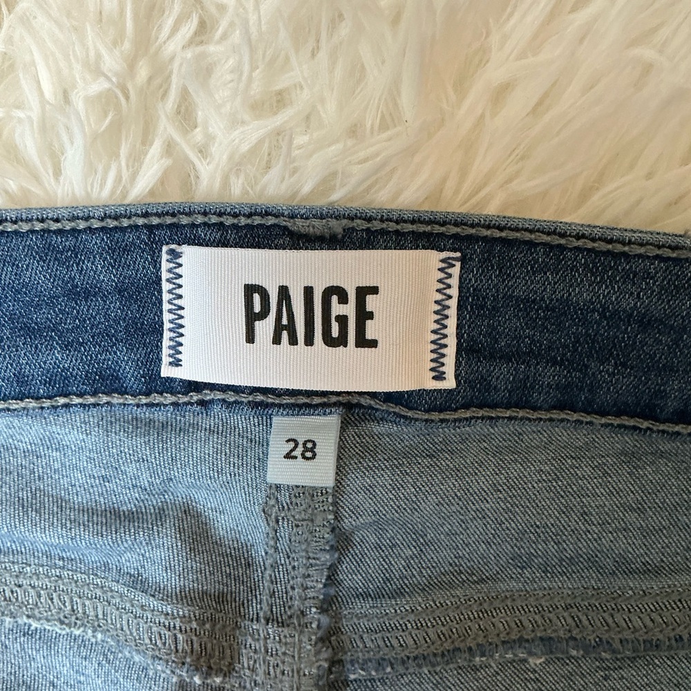 PAIGE Rory Crop Flare Jeans | Size 28 | Medium Wash | Stretch Comfort - Picture 4 of 10